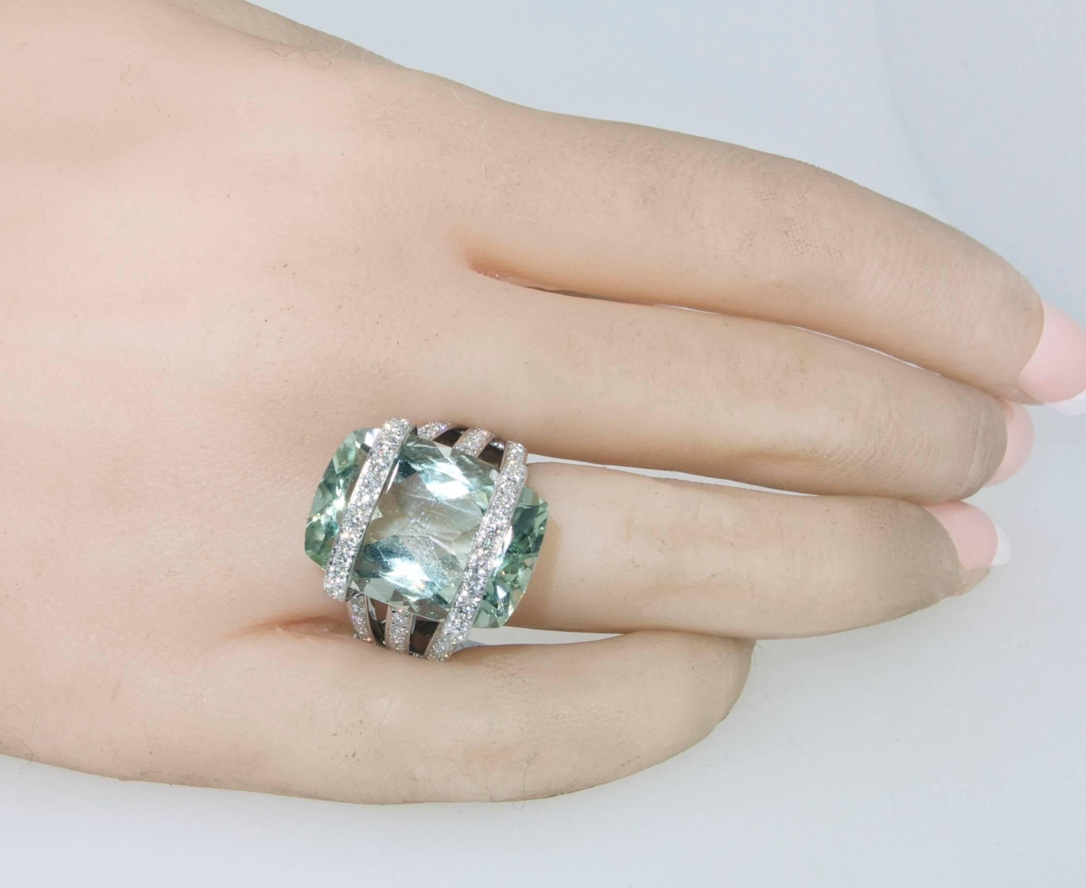 Diamond Aquamarine Ring 2