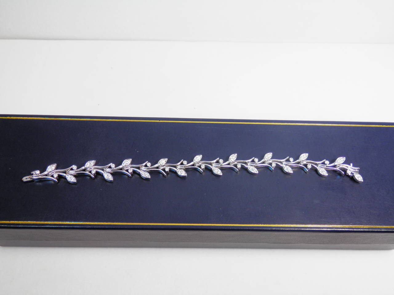 Diamond and Platinum Garland Bracelet by Tiffany & Co. In Excellent Condition In Aspen, CO