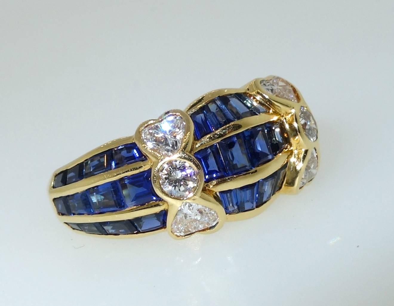 Contemporary Van Cleef & Arpels Diamond and Sapphire Ring 