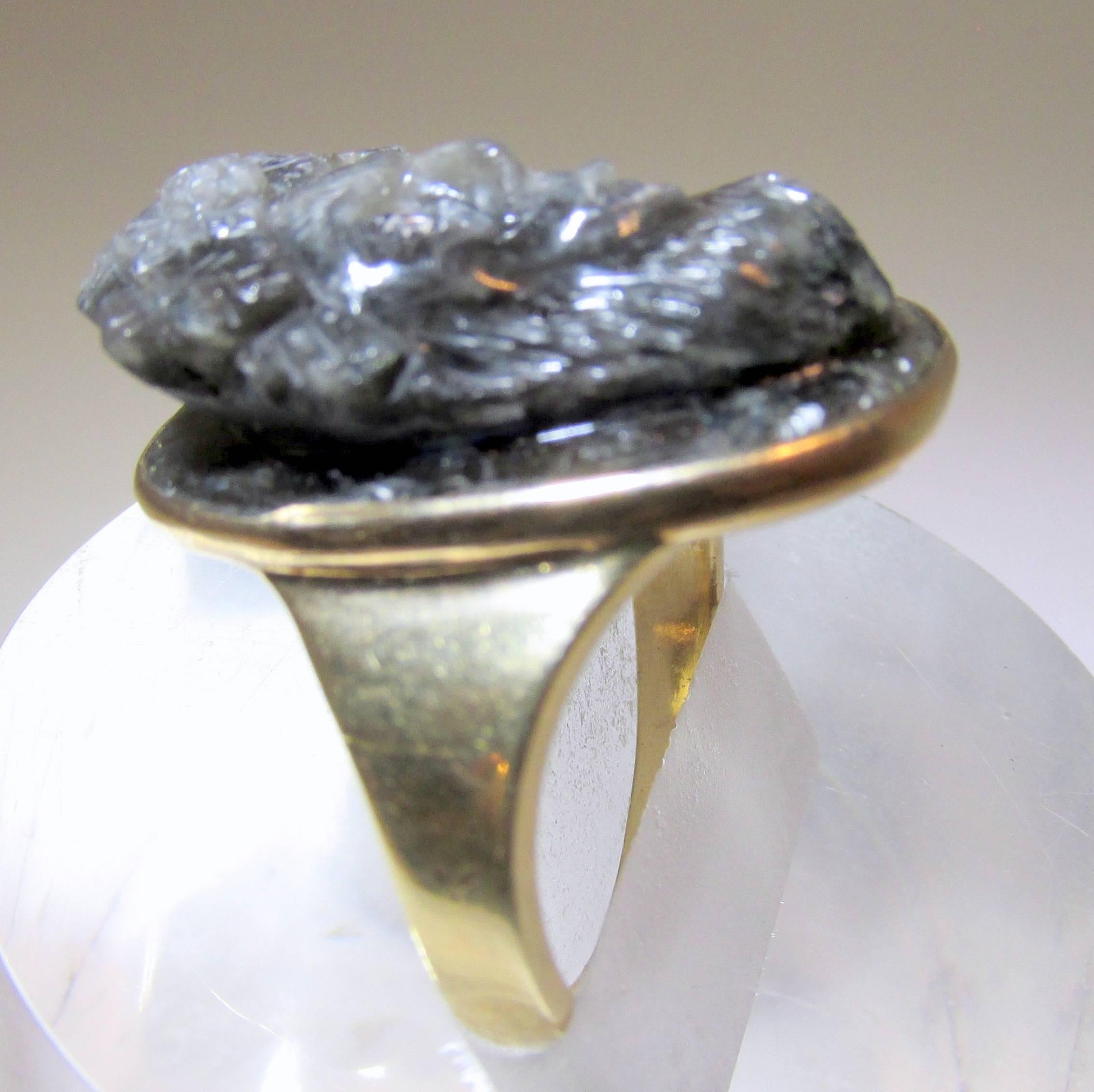 1890 Victorian Carved Labradorite Diamond Gold Ring In Excellent Condition In Aspen, CO