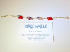 1945 World War II flag motif bracelet