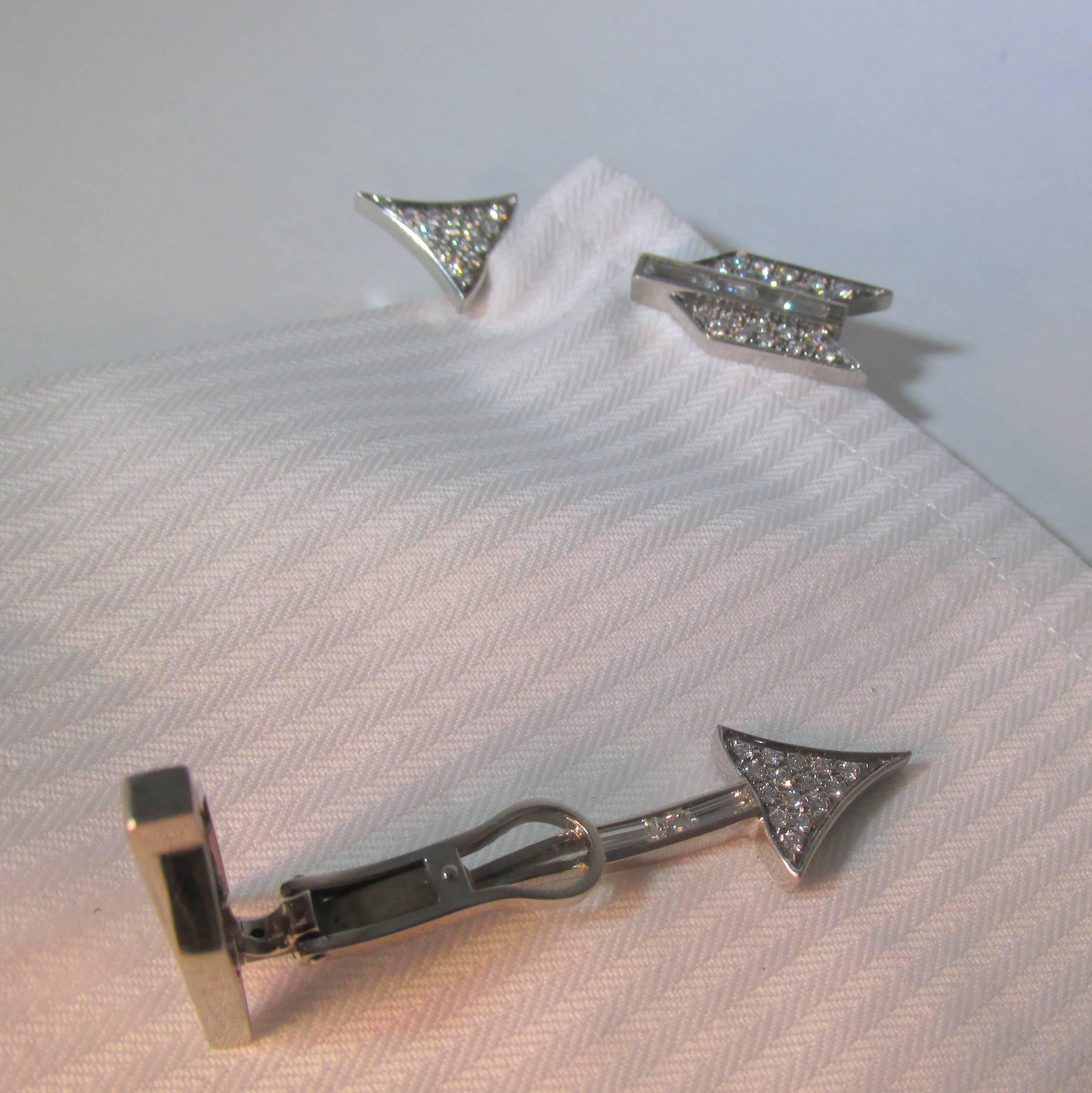 Women's Diamond Gold Arrow Earrings