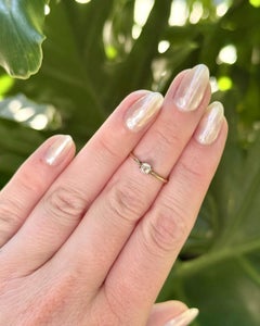 Vintage 9K Rose Gold Old Mine Cut Diamond Ring Size 5