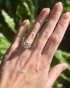Vintage Edwardian 2.91 Carat Old European-cut Diamond Engagement Ring GIA