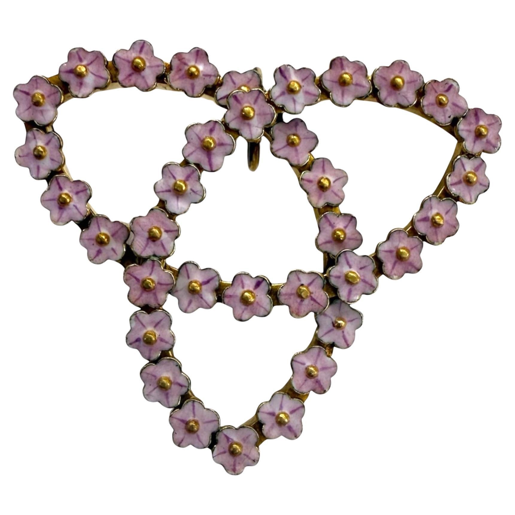Pendentif de conversion en émail vintage en vente