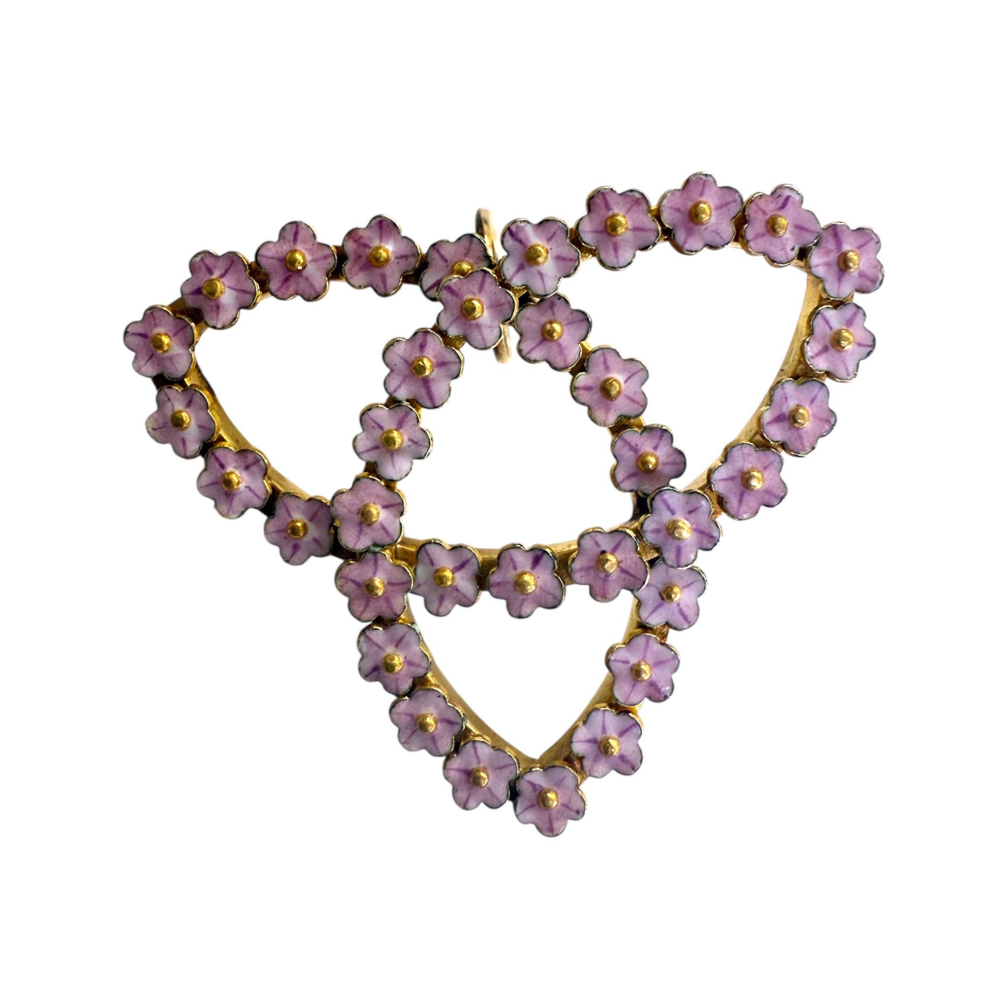 Pendentif de conversion en émail vintage Pour femmes en vente