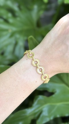 Vintage-Armband aus 14-karätigem Gelbgold mit Gravur