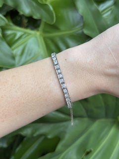 Vintage Platinum Old European Cut Diamond Tennis Bracelet 5 Carats