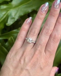 Vintage Platinum 1.99 Carat Old European Cut Diamond Ring GIA
