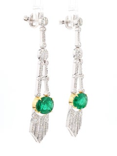 Emerald Diamond Earrings