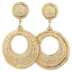 Pendientes de oro con diamantes blancos de 5,1 quilates