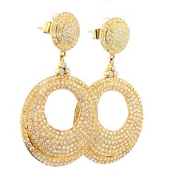 Pendientes de oro con diamantes blancos de 5,1 quilates