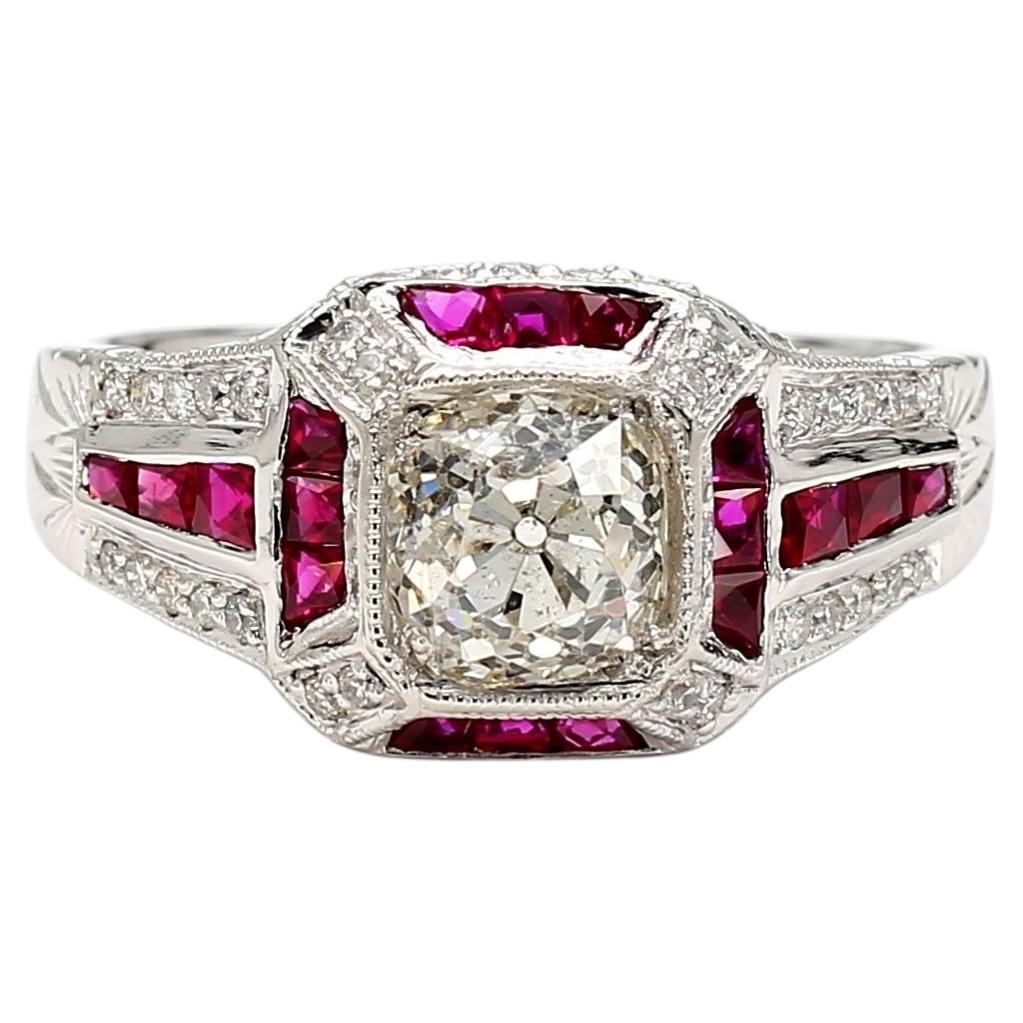 Anillo de oro con un diamante redondo de 1,16 quilates en venta