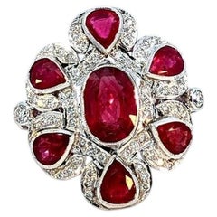 9.2 Carat Ruby and Diamond Gold Ring