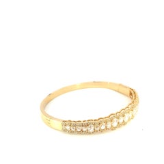 2.65 Carat Rose Cut Diamond Yellow Gold Tennis Bracelet