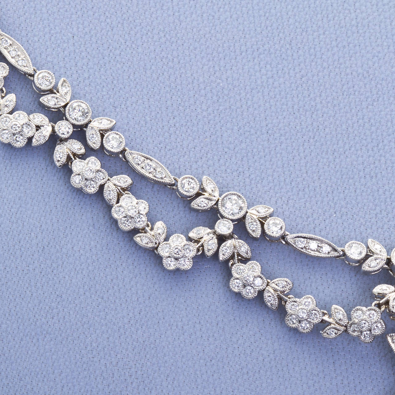 Pear Cut Fancy Yellow Pear Shaped Diamond Festoon Necklace Antique 5.06 Carat