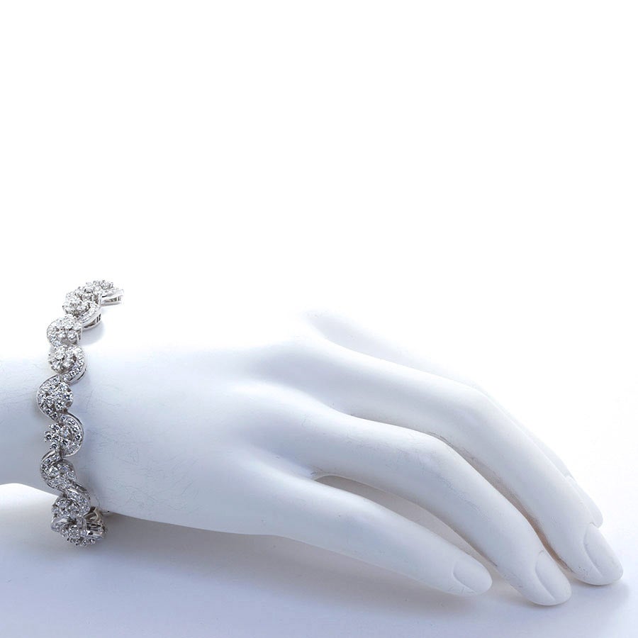 Oscar Heyman Diamant-Platin-Serpentin-Armband 10 Karat (Zeitgenössisch) im Angebot