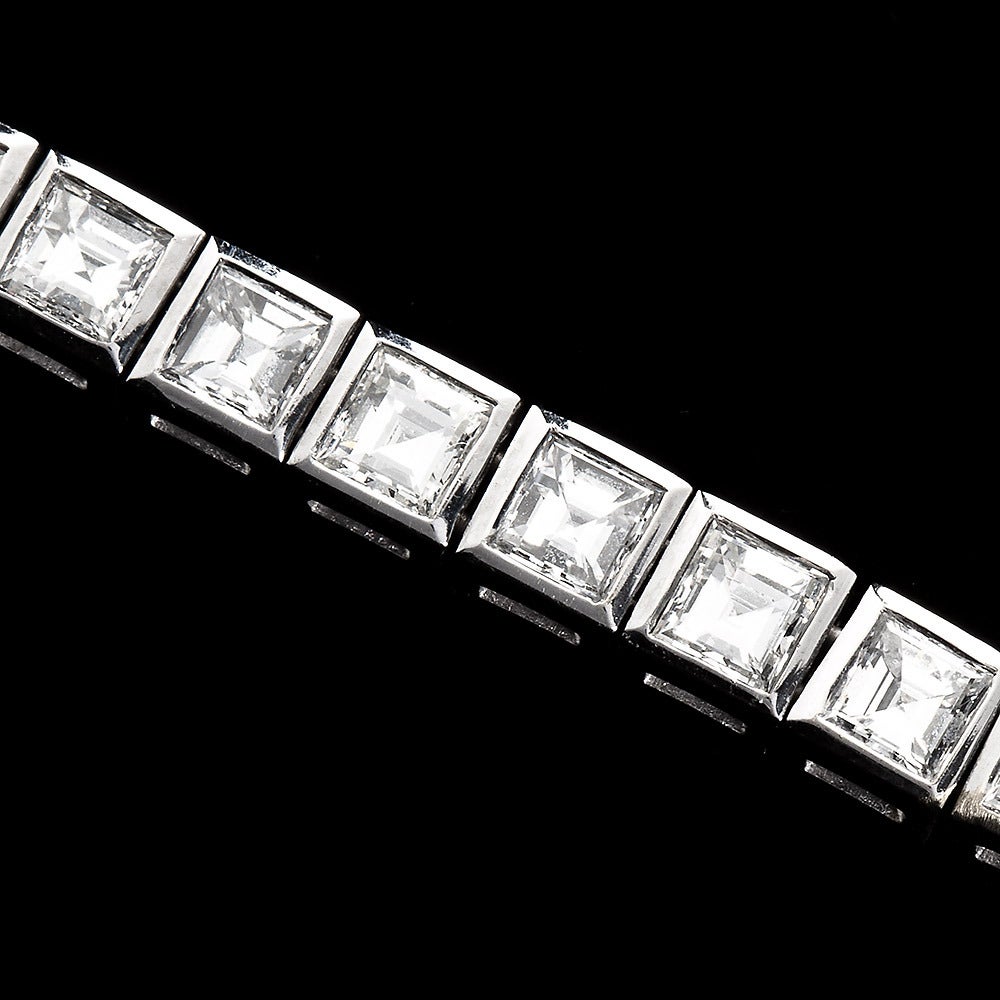Diamant-Tennisarmband mit Quadratschliff 3