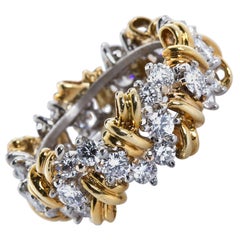 Cartier Diamond Gold Wreath Wedding Band, 3.60 Carat