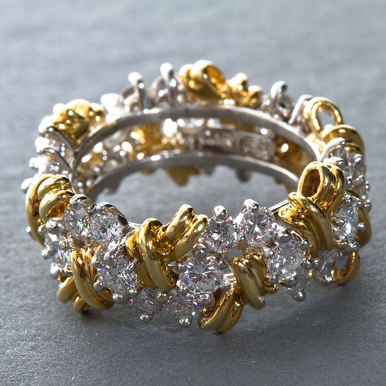 Cartier Diamond Gold Wreath Wedding Band, 3.60 Carat 2