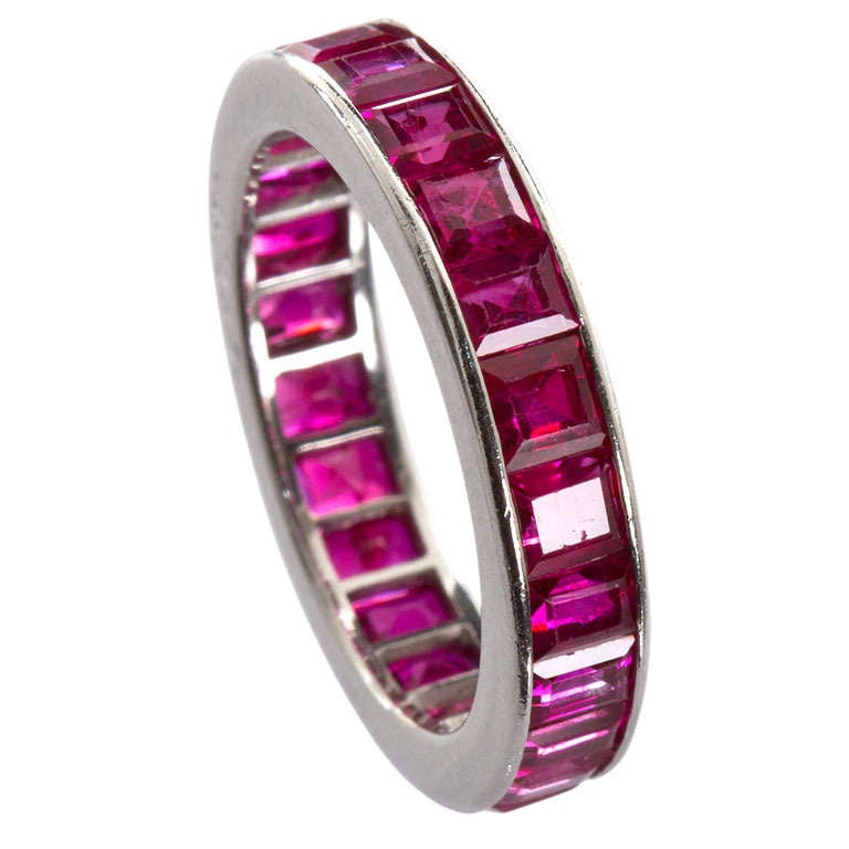 CARTIER Vintage Ruby Wedding Band
