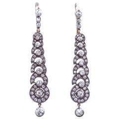 Diamond Demilune Dangle Earrings