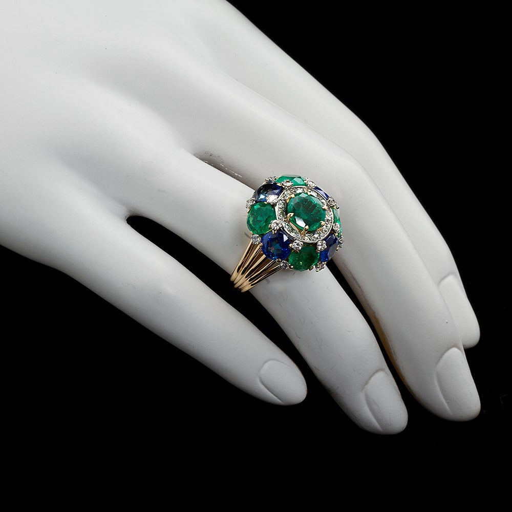 peacock emerald ring