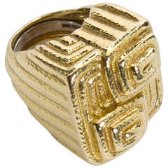 DAVID WEBB Greek Key Style Ring