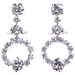 earrings drop hoop diamond