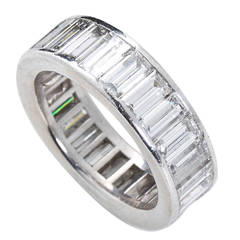 Diamond Baguettes Platinum Eternity Band