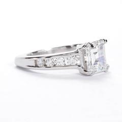 A. Jaffe 1.74 Carat Diamond Platinum Engagement Ring and Band Set