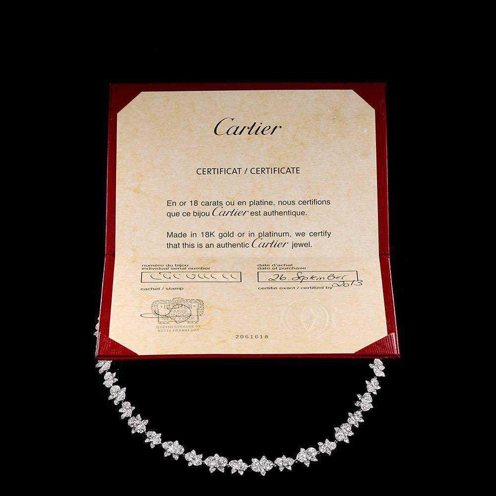 Cartier Caresse D'Orchidées Par Cartier Diamond Necklace In New Condition In Lakewood, NJ