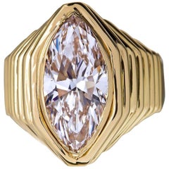 Bulgari  Marquise Diamond Engagement Ring GIA Cert 5.00 Carat