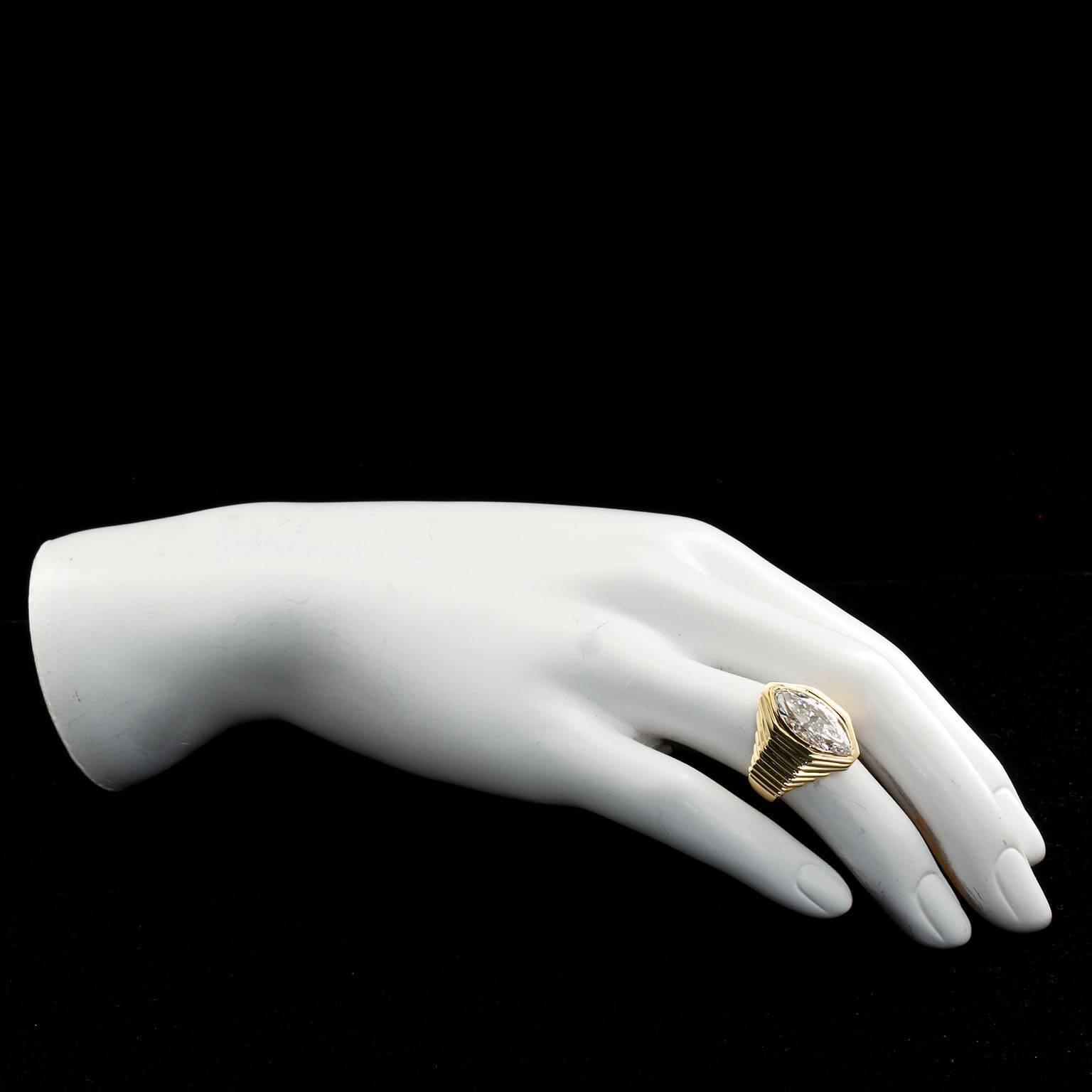 Marquise Cut Bulgari  Marquise Diamond Engagement Ring GIA Cert 5.00 Carat