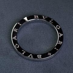 Bulgari Sterling Silver Logo Key Chain Keyring