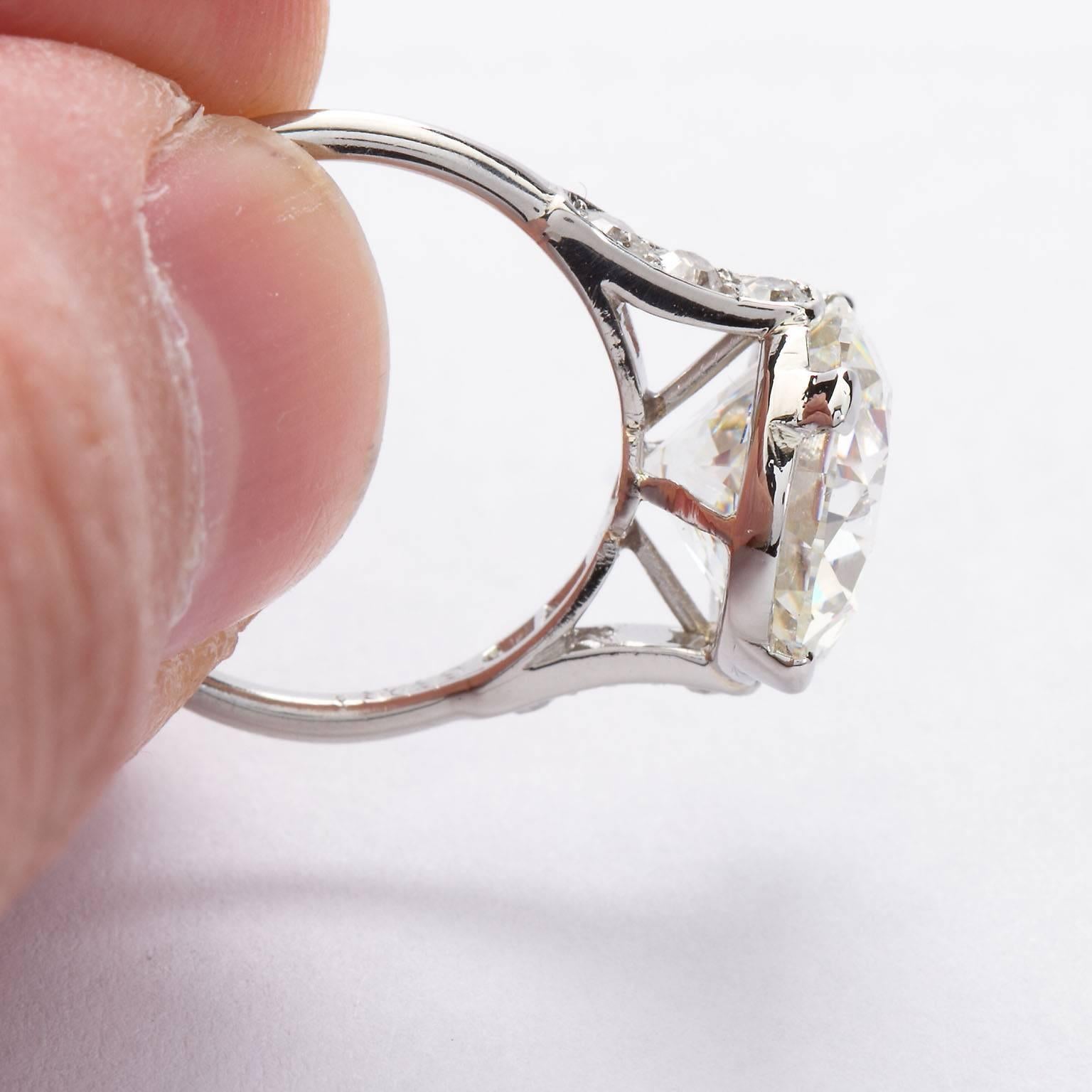 Cartier Paris Round Brilliant Diamond Engagement Ring 4.41 Carat White Gold GIA 2