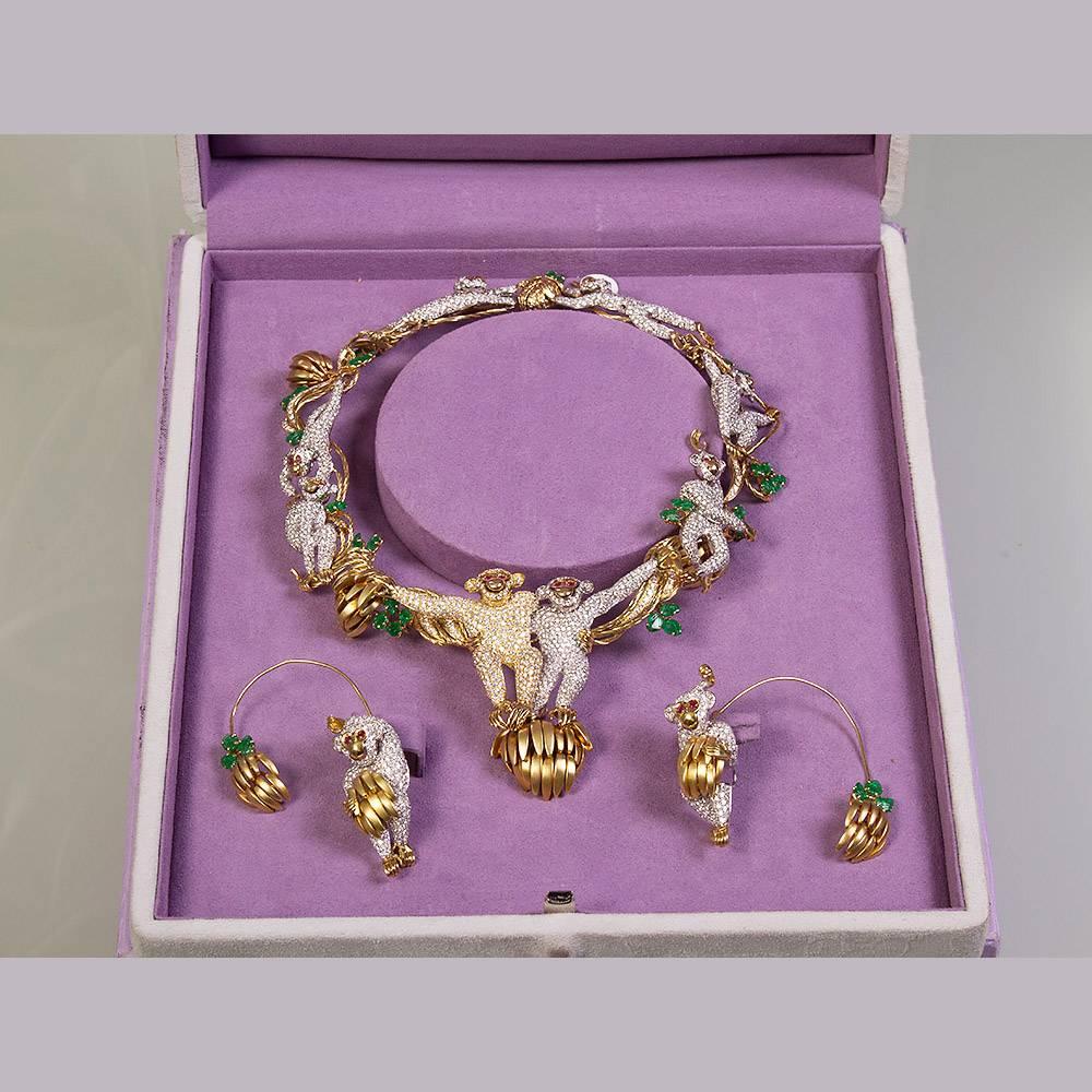 A remarkable suite of jewelry from the original collection of the late Dame Elizabeth Taylor.  This set was gifted to the most famous icon of classical Hollywood cinema by Michael Jackson in the later part of her life during their friendship and