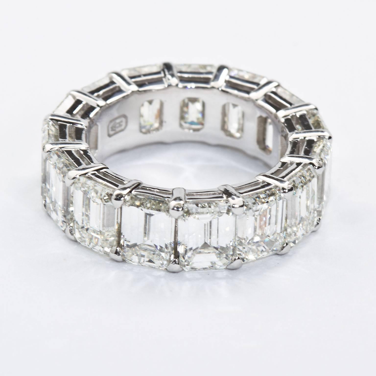 As fine an eternity band as is available in New York City, Beverly Hills, Paris, Hong Kong or Little Rock, Arkansas for that matter. This very fine diamond eternity band merges the best combination of diamond color, clarity, size, and price to form