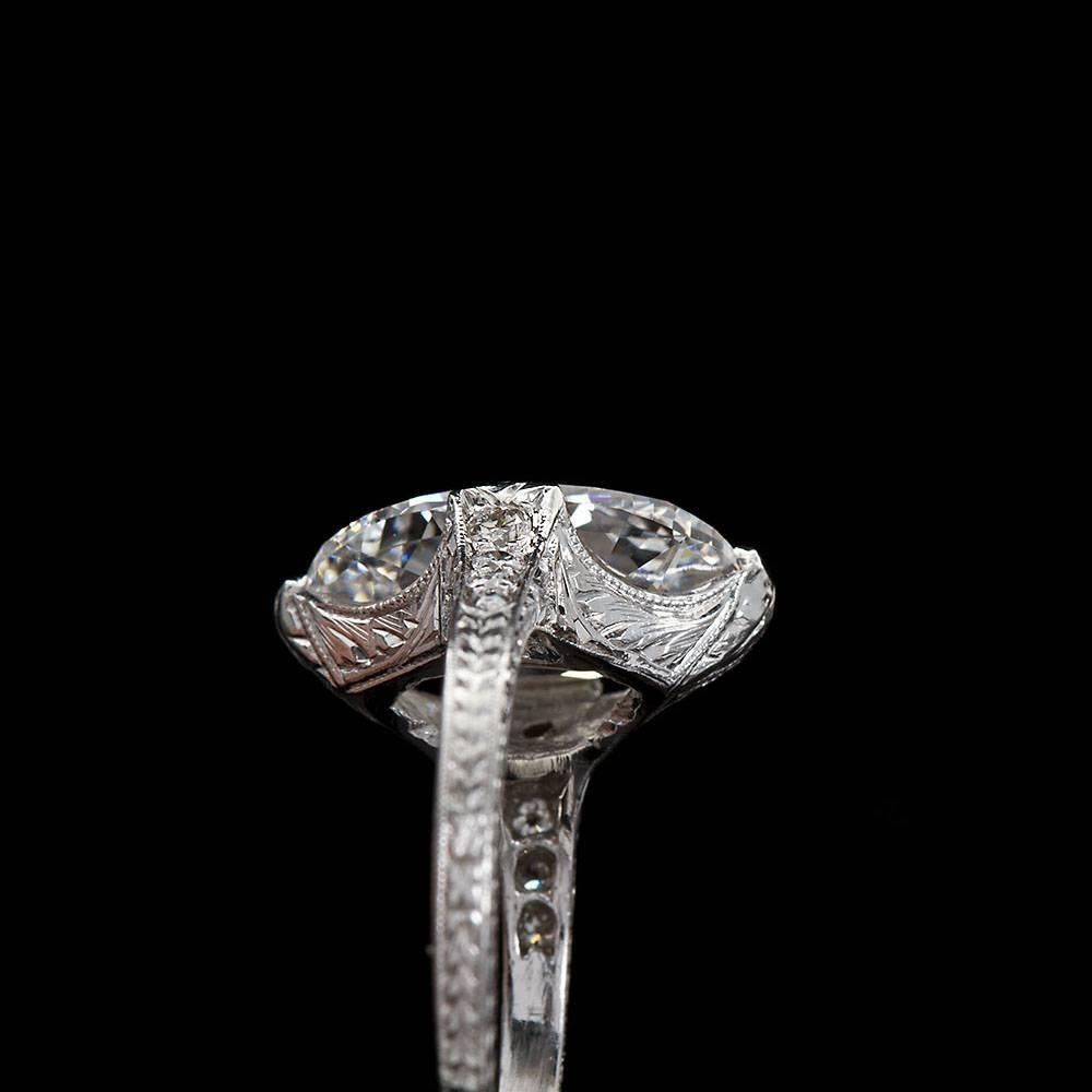 antique oval diamond ring