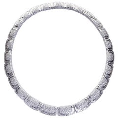 47 Carat Deco Styled Egyptian Revival Diamond Necklace