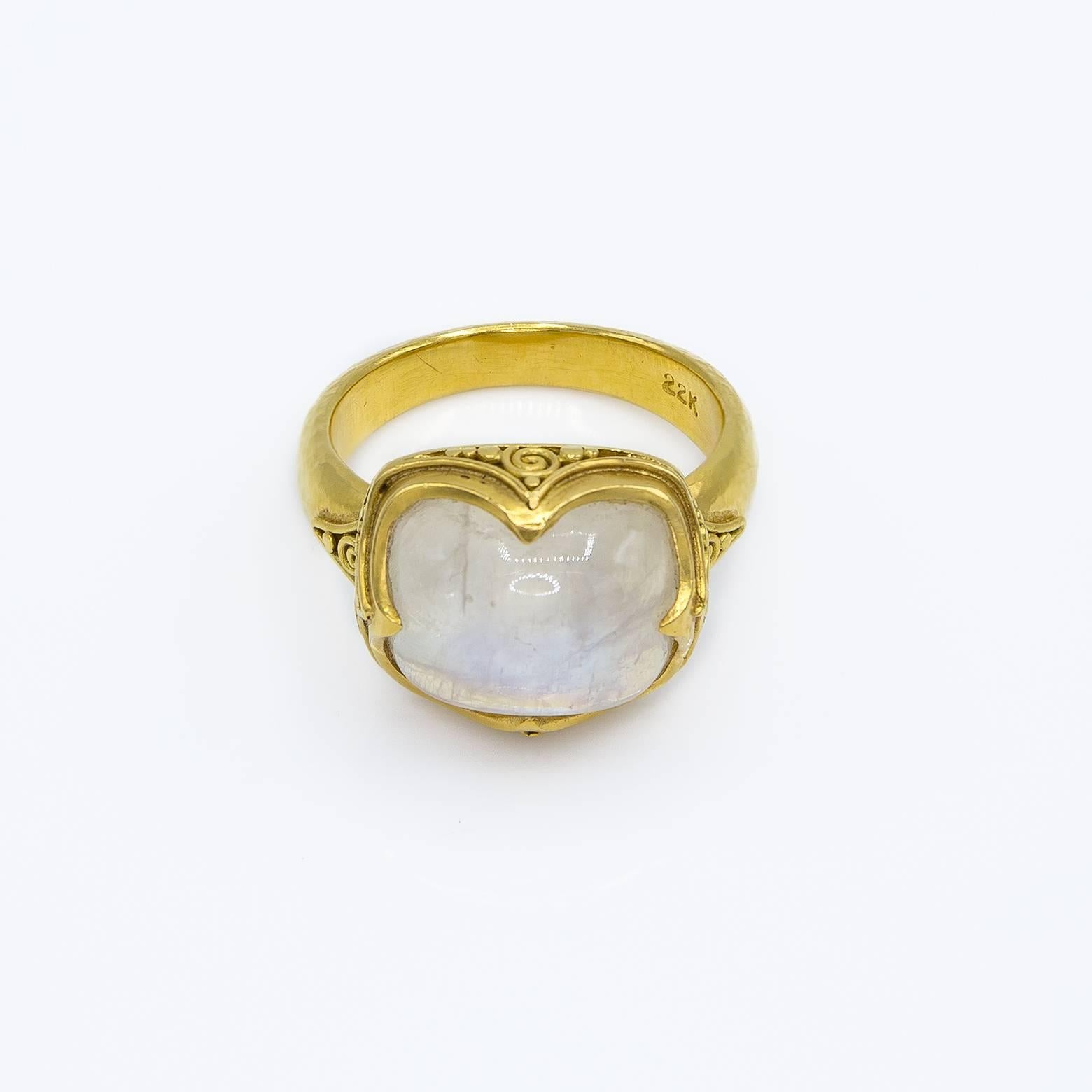 moonstone filigree ring