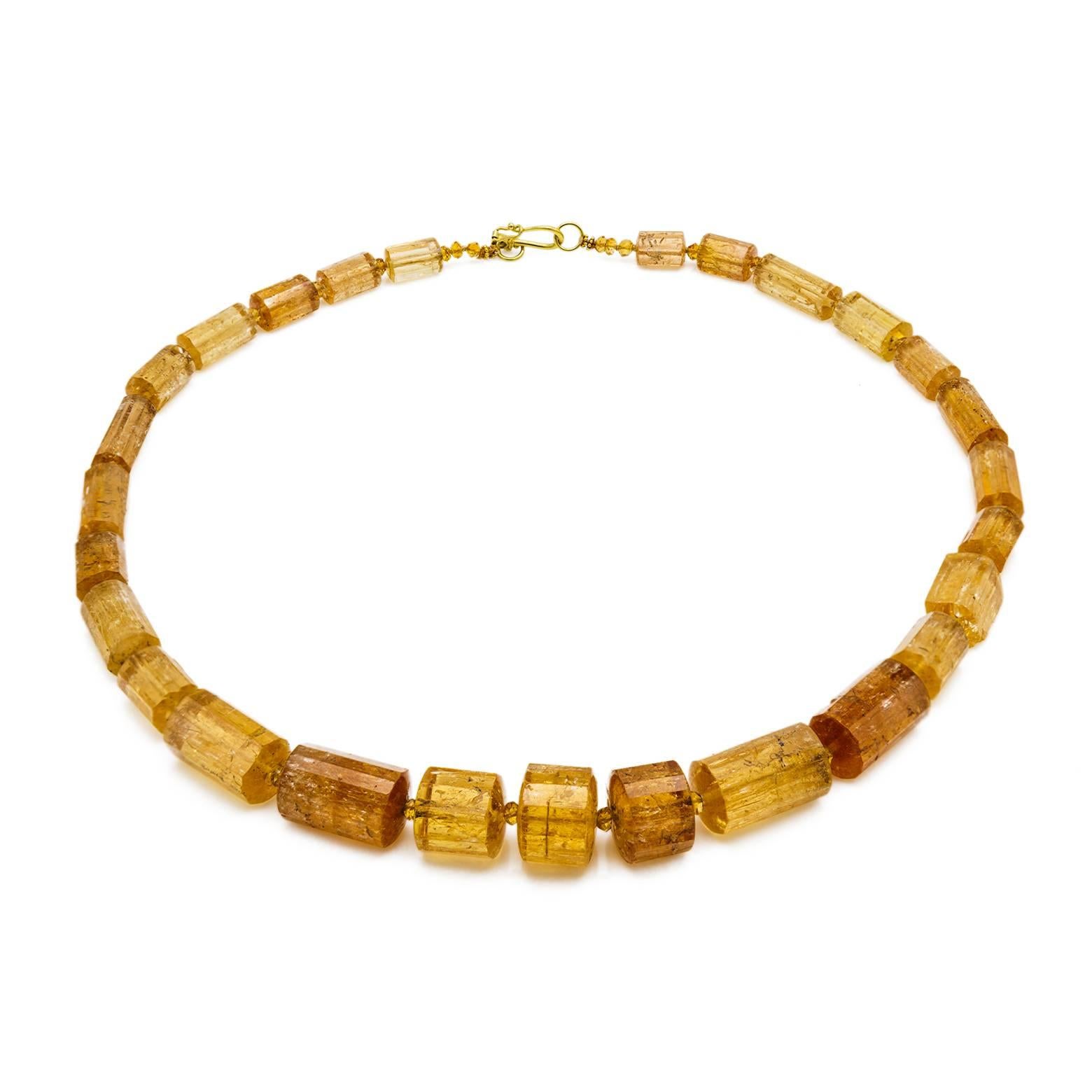 Topaz Channel Beads Necklace