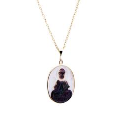 Mother or Pearl Kwan Yin Buddha Pendant