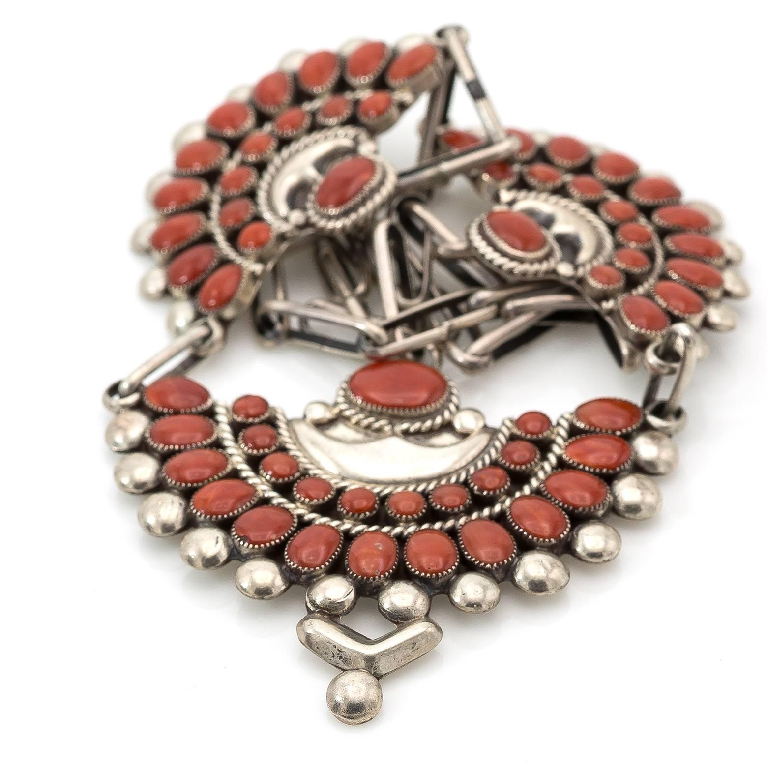 native american coral necklace