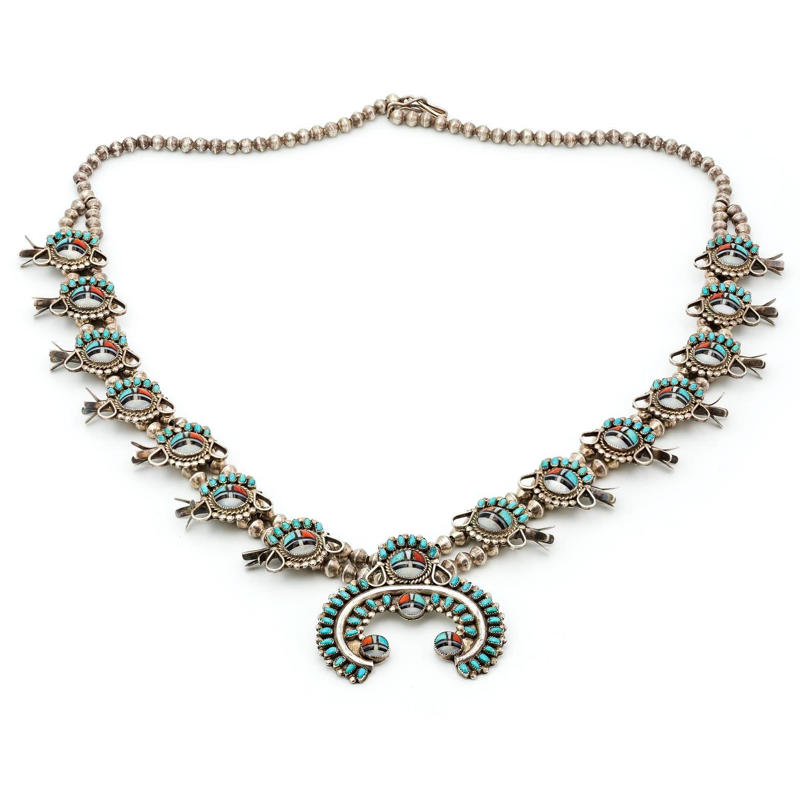 squash blossom necklace zuni