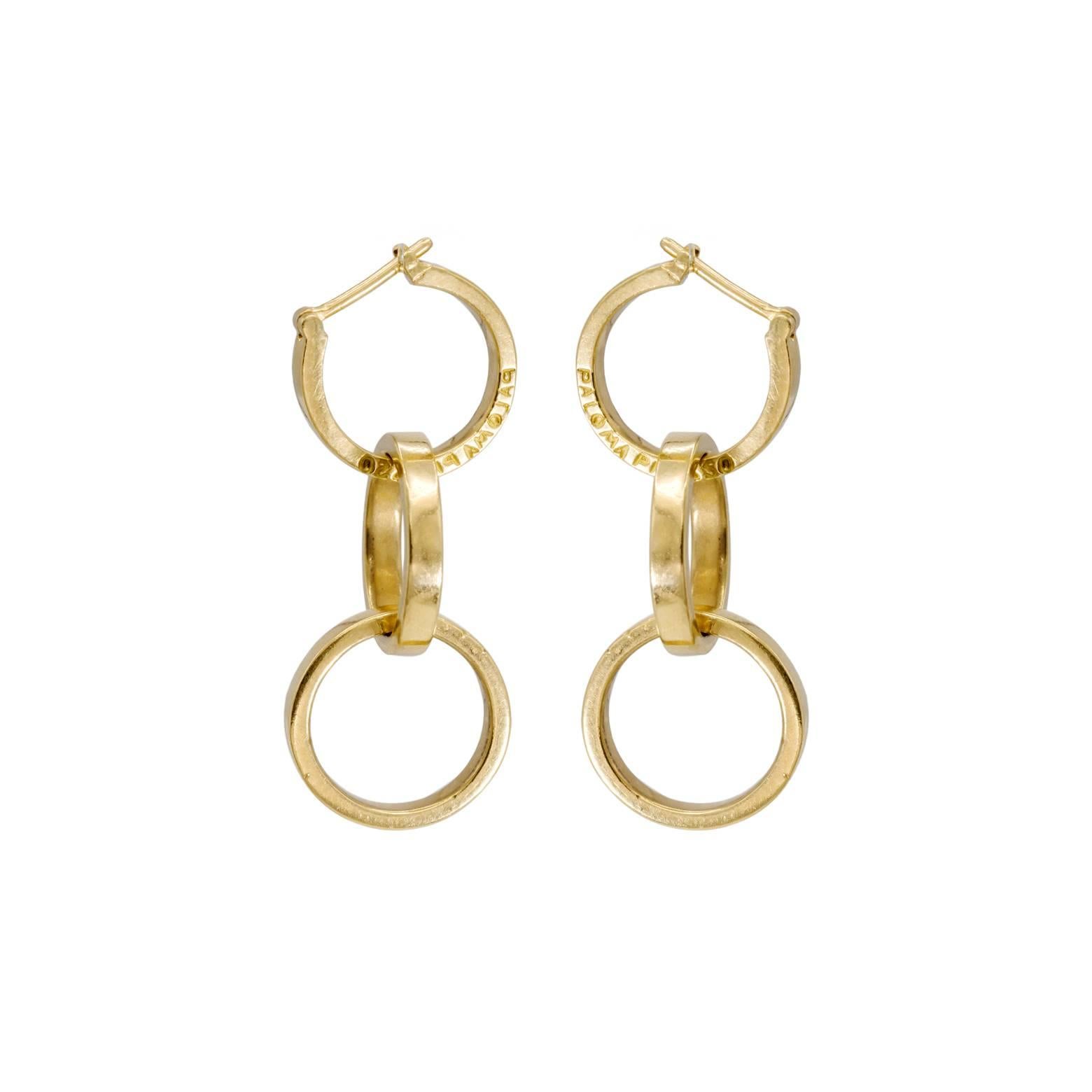 linked hoop earrings