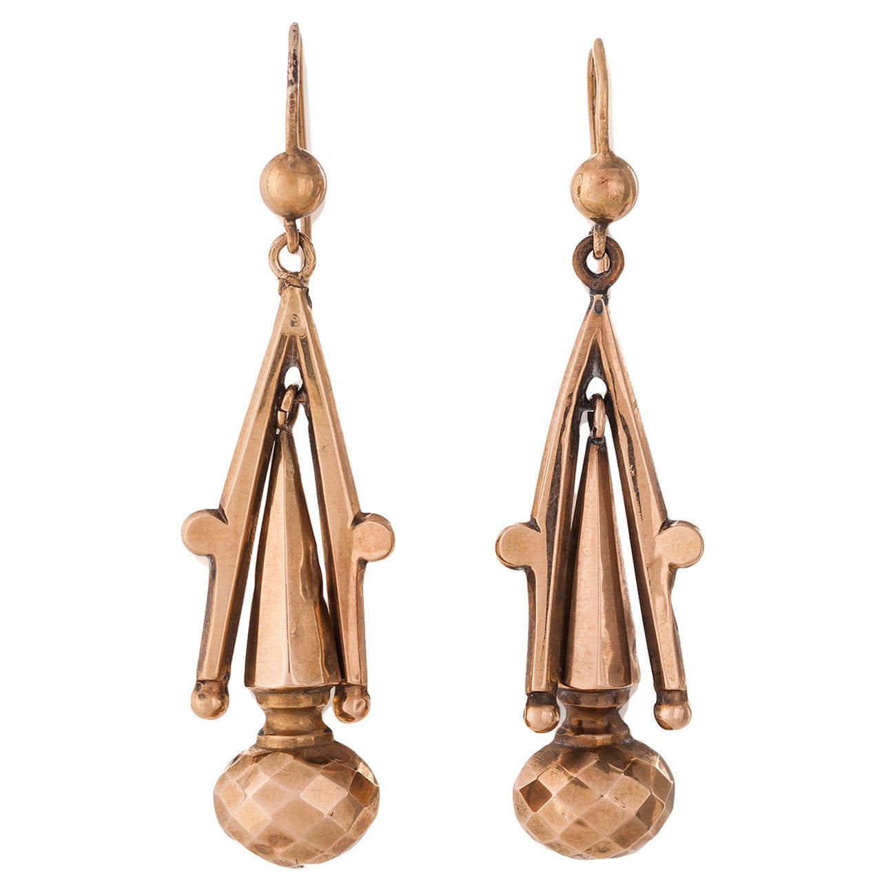 Victorian Gold Drop Earrings