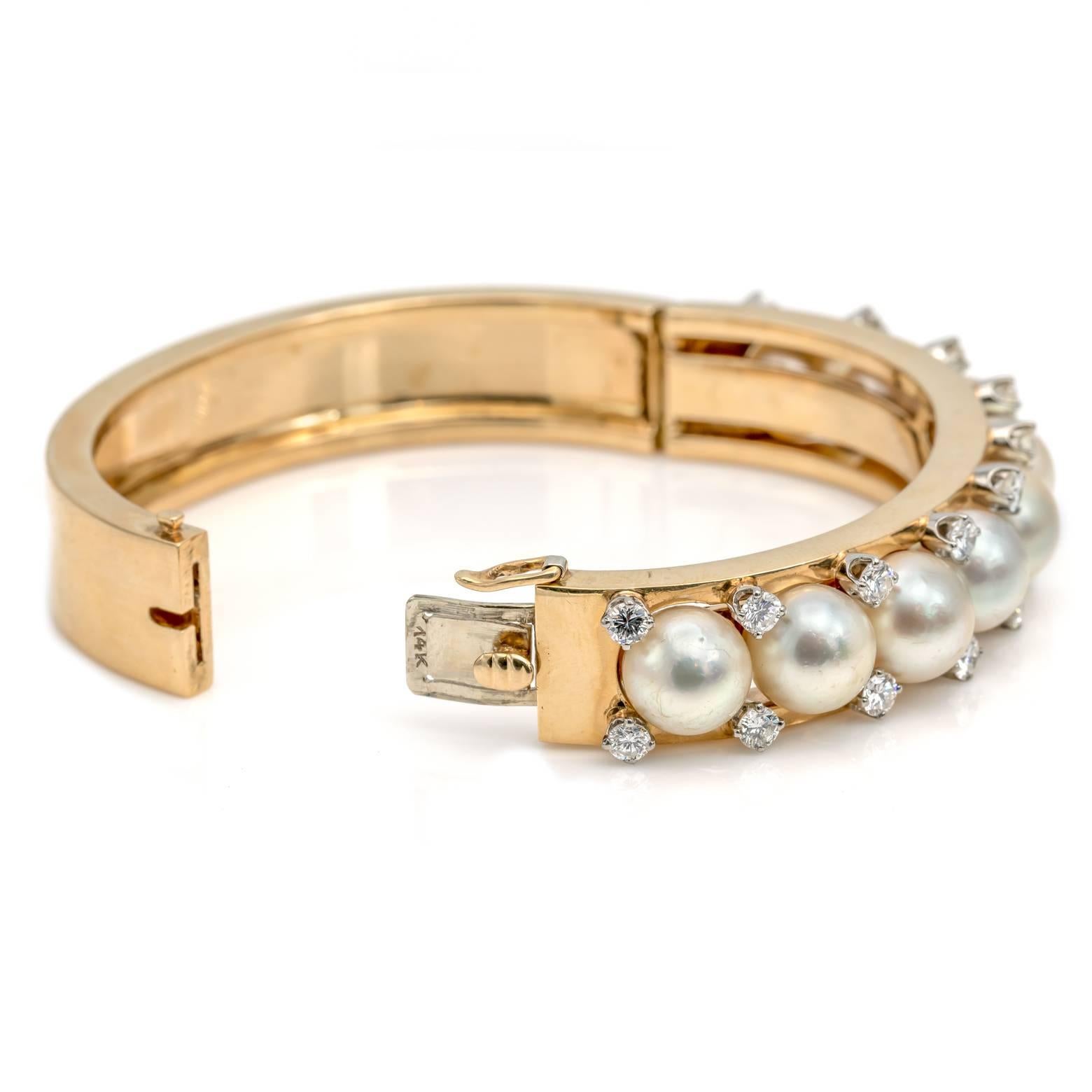 pearl and diamond bracelet