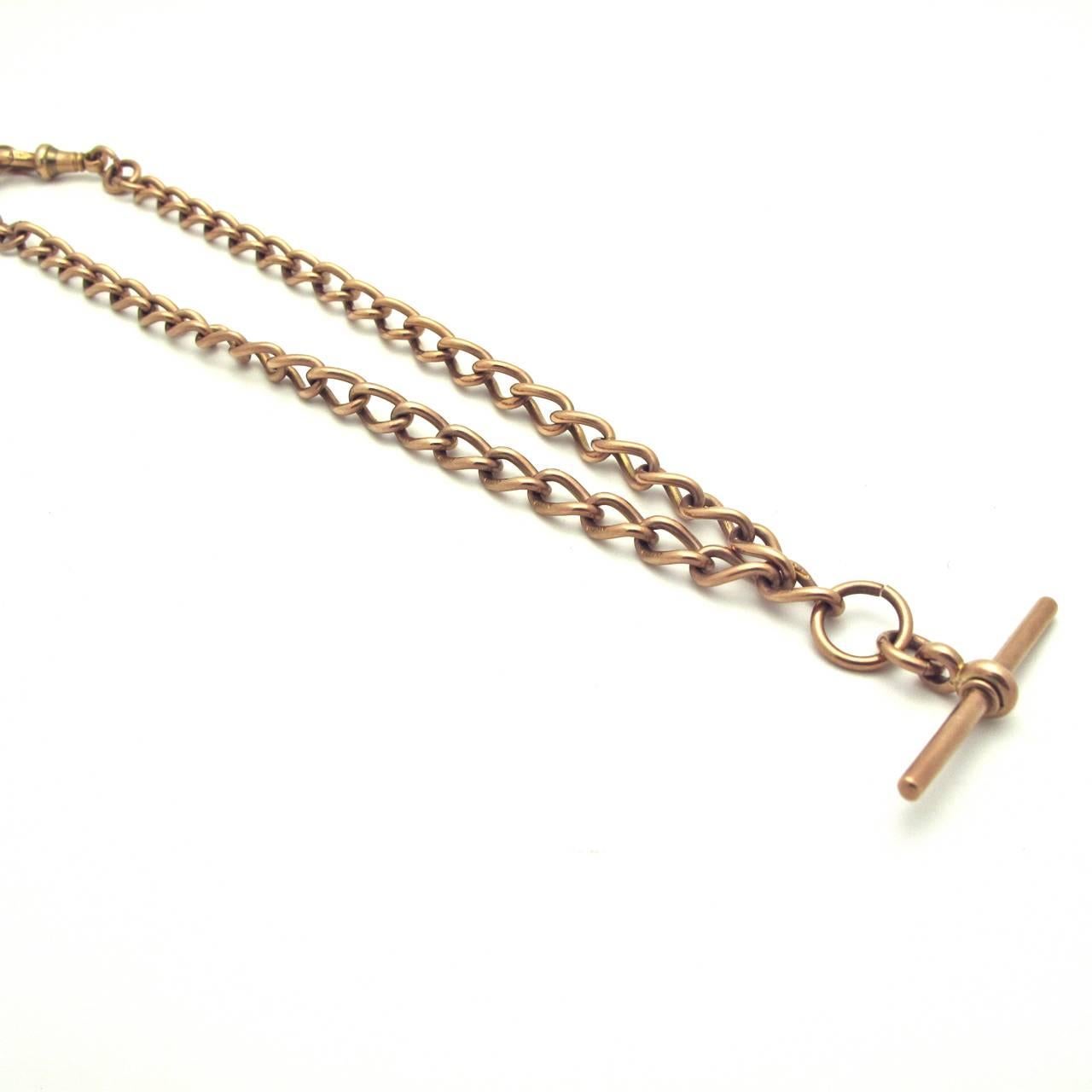 Watch fob chains have grown in popularity over recent years. This one can be worn as a necklace or doubled and worn as a bracelet. You can add a charm to personalize it or wear alone. This is a 'classic' you will wear always.