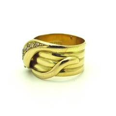 Diamond Gold Snake Ring